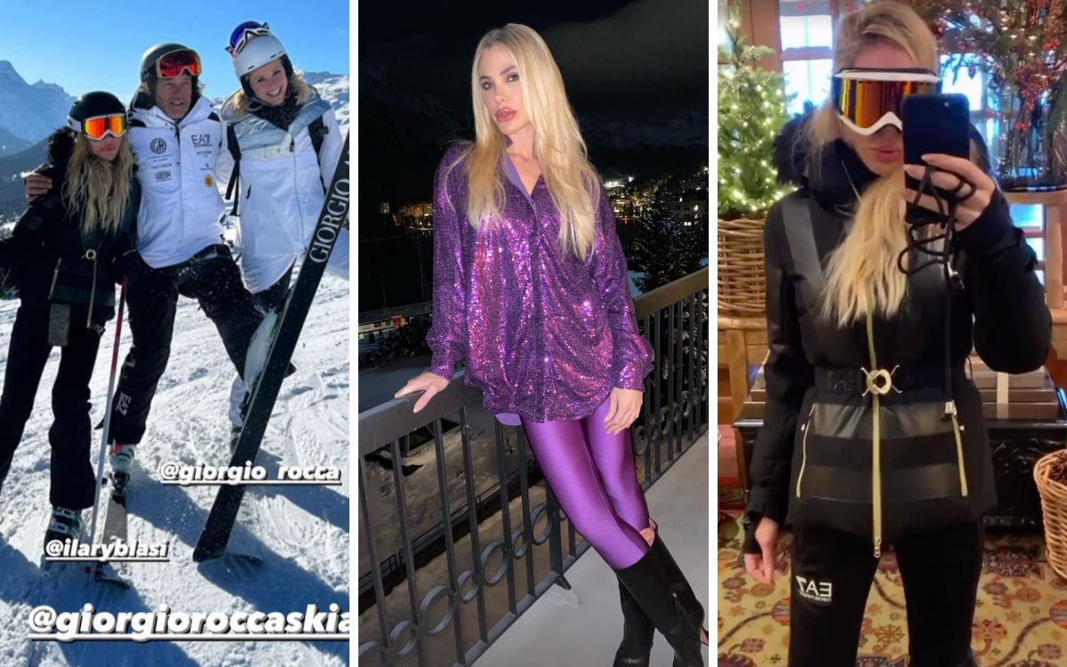 Ilary Blasi A St Moritz Con Bastian Isabel E Michelle Hunziker