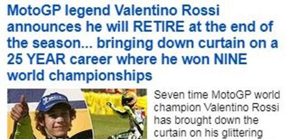Valentino Rossi Annuncia Il Ritiro: Mi Sono Divertito, è Stato Un Viaggio Grandioso