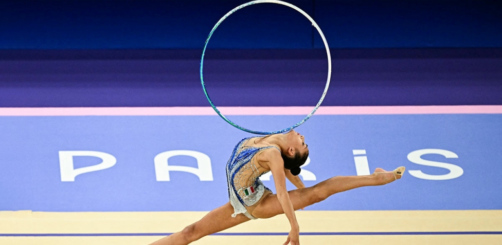 MIKELART Ciondolo Ginnastica Ritmica – Argento 925 Rodiato Made In Italy – Con Catenina E Astuccio
