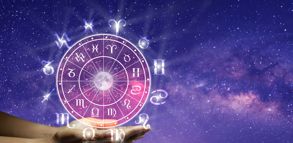 Illustrazione dei segni fortunati Gemelli e Bilancia