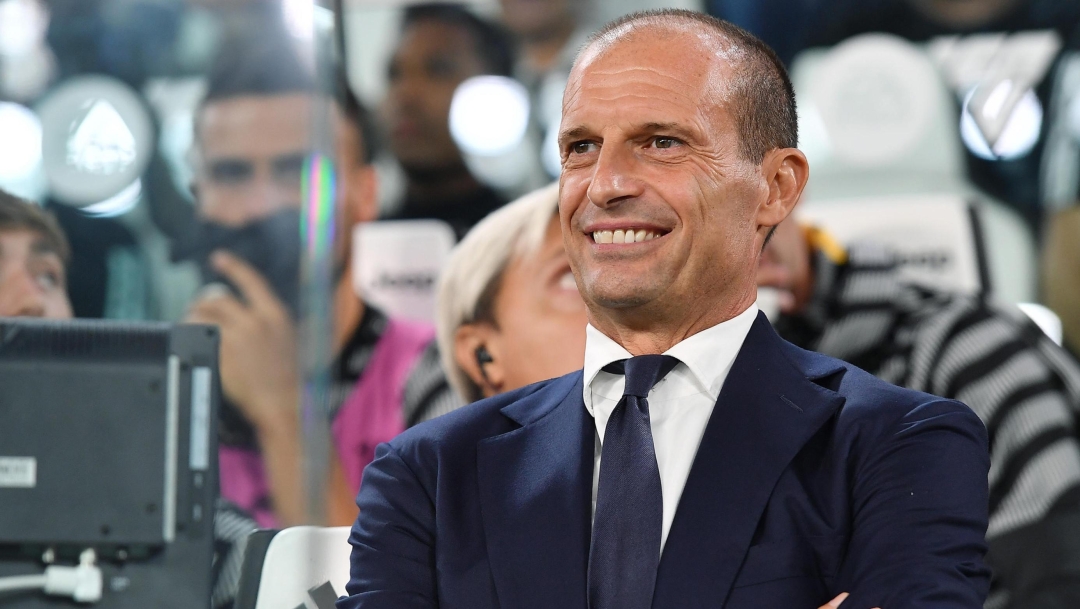 Juventus coach Massimiliano Allegri during the italian Serie A soccer match Juventus FC vs US Lecce at the Allianz Stadium in Turin, Italy, 26 september 2023 ANSA/ALESSANDRO DI MARCO