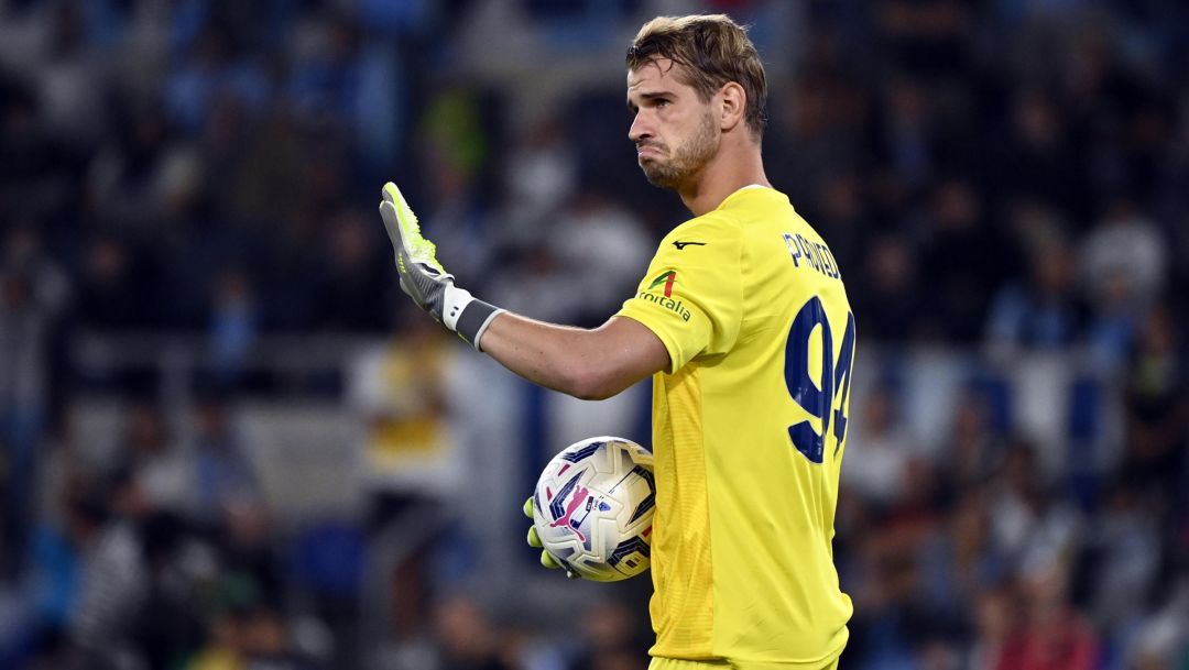 LazioÕs goalkeeper Ivan Provedel reacts during the Serie A soccer match between SS Lazio and AC Monza at the Olimpico stadium in Rome, Italy, 23 September 2023. ANSA/RICCARDO ANTIMIANI