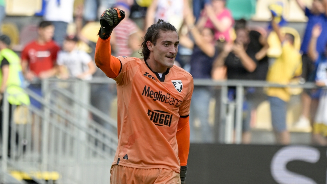 Foto Fabrizio Corradetti/LaPresse 17 Settembre 2023 Frosinone, Italia - Frosinone vs US Sassuolo - Campionato italiano di calcio Serie A TIM 2023/2024 - Stadio Benito Stirpe Nella foto: Stefano Turati (Frosinone Calcio);   September 17, 2023 Frosinone, Italy - Frosinone vs US Sassuolo - Italian Serie A Football Championship 2023/2024 - Benito Stirpe Stadium. In the photo: Stefano Turati (Frosinone Calcio);