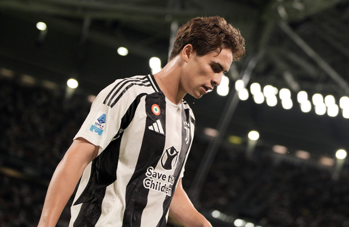 Juventus’ Kenan Yildiz during the Serie A soccer match between Juventus and Como at the Allianz Stadium in Turin, north west Italy - Monday, August 19, 2024. Sport - Soccer . (Photo by Marco Alpozzi/Lapresse)