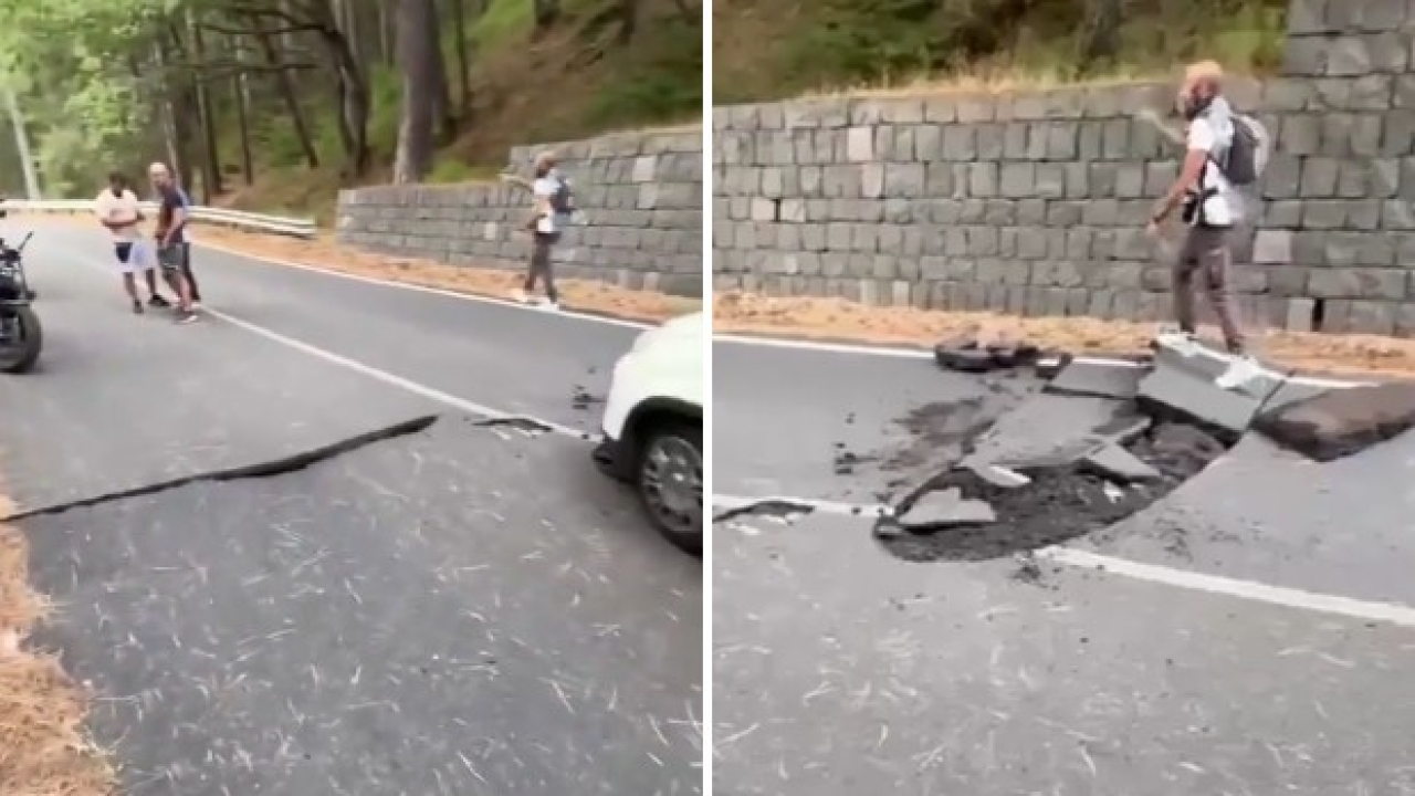 Paura in Sicilia: sull’Etna il terremoto apre la faglia e frattura in due la strada