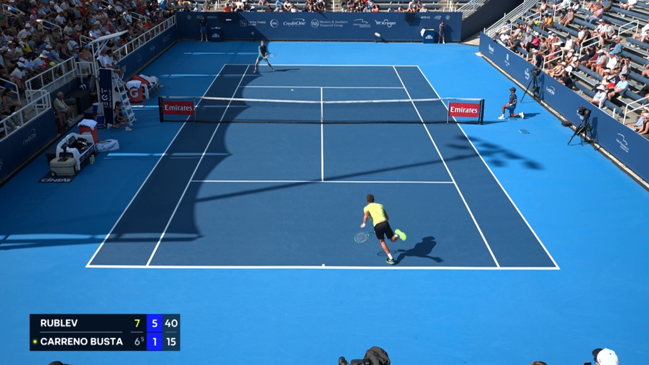 cincinnati rublev come federer sabr sul match point contro carreno busta da Video.gazzetta.it cincinnati rublev come federer sabr sul match point contro carreno busta