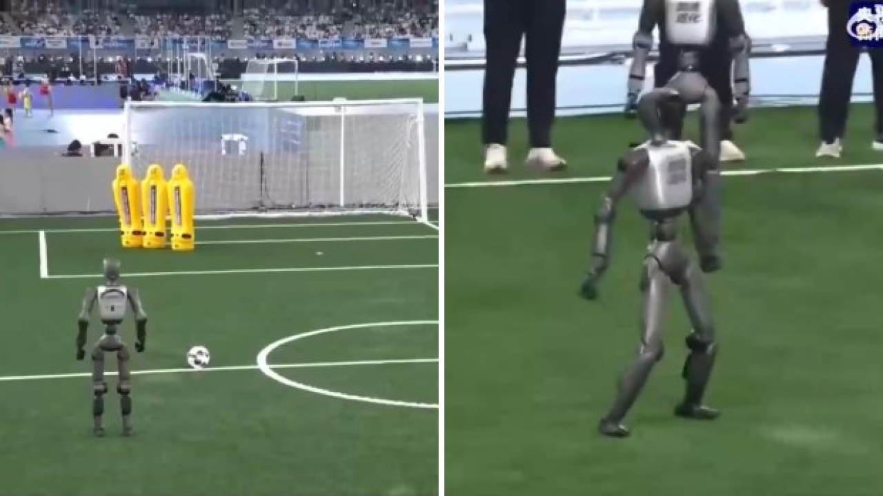 cina robot segna su punizione ed esulta come cristiano ronaldo da Video.gazzetta.it cina robot segna su punizione ed esulta come cristiano ronaldo