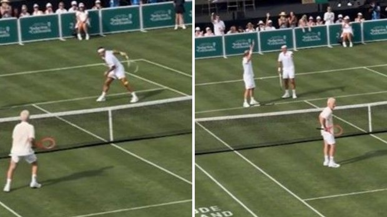 federer che colpo lo scherzetto a mcenroe fa impazzire tutti da Video.gazzetta.it federer che colpo lo scherzetto a mcenroe fa impazzire tutti
