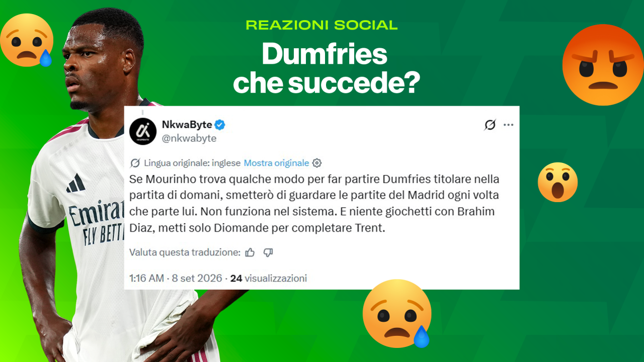 dumfries ma quale tosto non sa attaccare quante critiche al real madrid da Video.gazzetta.it dumfries ma quale tosto non sa attaccare quante critiche al real madrid
