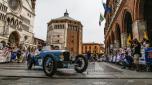 Vintage and historic cars during the 'Mille Miglia' vintage car rally's, in Cremona, Italy, 16 June 2021. The classic Mille Miglia (1,000 Miles) is a race from Brescia to Rome and back. ANSA/FABIO FRUSTACI