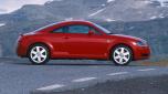 The first-generation Audi TT Coupé (photographed in the mountains).