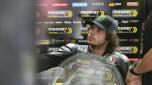 Mooney VR46 Racing Team (Ducati) team Italian rider Marco Bezzecchi gets ready for qualifying round during Moto GP Bharat in Greater Noida, on the outskirts of New Delhi, India Saturday, Sept. 23, 2023. (AP Photo/Manish Swarup)