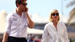 ABU DHABI, UNITED ARAB EMIRATES - NOVEMBER 20: Mercedes GP Executive Director Toto Wolff and Susie Wolff walk in the Paddock prior to the F1 Grand Prix of Abu Dhabi at Yas Marina Circuit on November 20, 2022 in Abu Dhabi, United Arab Emirates. (Photo by Mark Thompson/Getty Images)