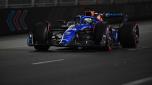 Williams' Thai driver Alexander Albon races during the third practice session for the Las Vegas Formula One Grand Prix on November 17, 2023, in Las Vegas, Nevada. (Photo by ANGELA WEISS / AFP)