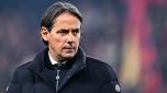 GENOA, ITALY - DECEMBER 29: Simone Inzaghi, head coach of Inter, looks on as he enters the pitch prior to kick-off in the Serie A TIM match between Genoa CFC and FC Internazionale at Stadio Luigi Ferraris on December 29, 2023 in Genoa, Italy. (Photo by Simone Arveda/Getty Images)