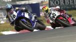 Australian Anthony Gobert leads Nicky Hayden, of Owensboro, Ky., in the closing lap of the AMA Superbike race in Sonoma, Calif. Gobert won by a bike length at the finish, giving Yamaha its first AMA Superbike victory in over three years. (AP Photo/Brian J. Nelson)