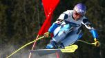 SCANDINAVIA OUT - 20020302 - KVITFJELL, NORWAY - SPR: SCI: CDM; GHEDINA, ZAMPATA D' ORGOGLIO IN NORVEGIA.    Italy's Kristian Ghedina flies past a gate to claim joint third place with Switzerland's Franco Cavegn at the men's World Cup downhill in Kvitfjell 02 March 2002. The event was won by Austria's Hannes Trinkl.
   ANSA / ERIK BERGLUND / PAL