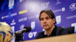 RIYADH, SAUDI ARABIA - JANUARY 18: Head coach Simone Inzaghi of FC Internazionale speaks with the media prior to the semifinal Italian EA Sports FC Supercup at Al Awwal Stadium on January 18, 2024 in Riyadh, Saudi Arabia. (Photo by Mattia Ozbot - Inter/Inter via Getty Images)