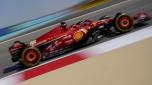 Ferrari driver Carlos Sainz of Spain steers his car for a Formula One pre season test at the Bahrain International Circuit in Sakhir, Bahrain, Friday, Feb. 23, 2024. (AP Photo/Darko Bandic)