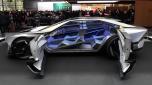 The Peugeot Hypersquare is presented at the Paris Auto Show, in Paris, Monday, Oct. 14, 2024. (AP Photo/Michel Euler)