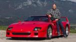 Gerhard Berger e la Ferrari F40 acquistata poco più di un anno fa