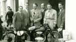 Giuseppe Boselli con la Mondiale 125 del 1949