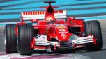 Michael Schumacher sulla ferrari del 2005. Ap