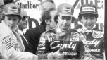 Il podio di Imola 1982 con Pironi e Villeneuve