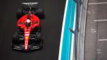 La Ferrari di Charles Leclerc in azione a Miami. AFP