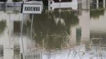 Una veduta di Ravenna allagata, a seguito del maltempo, Ravenna, 18 maggio 2023.  ANSA/ FABRIZIO ZANI
