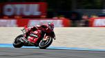 Ducati Lenovo Team's Italian rider Francesco Bagnaia steers his motorbike during the Dutch MotoGP at the TT circuit of Assen, on June 25, 2023. (Photo by JOHN THYS / AFP)