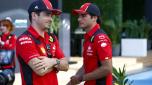 LECLERC Charles (mco), Scuderia Ferrari SF-23, SAINZ Carlos (spa), Scuderia Ferrari SF-23, portrait during the Formula 1 STC Saudi Arabian Grand Prix 2023, 2nd round of the 2023 Formula One World Championship from March 17 to 19, 2023 on the Jeddah Corniche Circuit, in Jeddah, Saudi Arabia - Photo Florent Gooden / DPPI (Photo by FLORENT GOODEN / DPPI Media / DPPI via AFP)