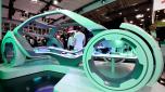 epa10841431 People look at hardware components presented in a car-shape display at the International Motor Show (IAA) in Munich, Germany, 05 September 2023. The 2023 International Motor Show Germany IAA MOBILITY 2023 takes place in Munich from 05 to 10 September 2023. The IAA 2023 will also feature numerous world premieres, and has a special focus on electric mobility and digitization.  EPA/ANNA SZILAGYI