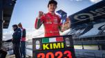 Andrea Kimi Antonelli festeggia la vittoria nel campionato Formula Regional. Aci Sport