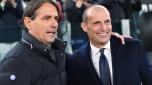 Juventus coach Massimiliano Allegri and inter coach Simone Inzaghi during the italian Serie A soccer match Juventus FC vs FC Inter at the Allianz Stadium in Turin, Italy, 26 november 2023 ANSA/ALESSANDRO DI MARCO