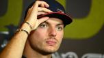 ABU DHABI, UNITED ARAB EMIRATES - NOVEMBER 23: Max Verstappen of the Netherlands and Oracle Red Bull Racing attends the Drivers Press Conference during previews ahead of the F1 Grand Prix of Abu Dhabi at Yas Marina Circuit on November 23, 2023 in Abu Dhabi, United Arab Emirates. (Photo by Clive Mason/Getty Images)
