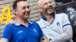 TURIN, ITALY - MAY 28:  Former football players Massimo Mauro and Gianluca Vialli attend the competition during the Fondazione Vialli Mauro ProAm Golf Cup on May 28, 2018 in Capriate d'Orba, Alessandria, Italy.  (Photo by Giorgio Perottino/Getty Images)