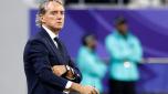 Saudi Arabia's Italian coach Roberto Mancini looks on during the Qatar 2023 AFC Asian Cup Group F football match between Saudi Arabia and Oman at the Khalifa International Stadium in Doha on January 16, 2024. (Photo by KARIM JAAFAR / AFP)