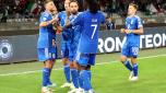 Italy's Domanico Berardi (L) jubilates with his teammates after scoring the goal during the UEFA EURO 2024 qualifying soccer match between Italy and Malta at the San Nicola stadium in Bari, Italy, 14 October 2023. ANSA/DONATO FASANO