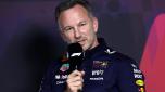 JEDDAH, SAUDI ARABIA - MARCH 07: Oracle Red Bull Racing Team Principal Christian Horner attends the Team Principals Press Conference during practice ahead of the F1 Grand Prix of Saudi Arabia at Jeddah Corniche Circuit on March 07, 2024 in Jeddah, Saudi Arabia. (Photo by Bryn Lennon/Getty Images)