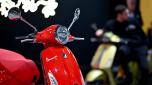 A Piaggio Vespa is on display at EICMA, the International Bicycle and Motorcycle exhibition on November 8, 2023 in Milan. ( (Photo by GABRIEL BOUYS / AFP)