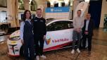 Da sinistra: Ester Tamasi (Direttore Malta Tourism Authority Italia), Tobia Cavallini (Team Principal Toyota Gazoo Racing Italy), Vincenzo Nibali, Valerio Agnoli (VisitMalta Coordinator Sport Sponsorship)