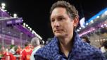 Ferrari's Chairman and CEO John Elkann walks next to the Ferrari cars ahead of the Saudi Arabian Formula One Grand Prix at the Jeddah Corniche Circuit in Jeddah on March 9, 2024. (Photo by Giuseppe CACACE / AFP)