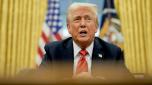 epa11887133 US President Donald Trump during an executive order signing in the Oval Office of the White House in Washington, DC, USA, on 10 February 2025. Trump plans to impose 25% tariffs on all US imports of steel and aluminum, broadening his trade restrictions to some of the country???s top trading partners and seeking to protect domestic industries that helped him win battleground states last year.  EPA/ALEXANDER DRAGO / POOL