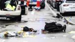 Emergency services attend the scene of an accident after a driver hit a group of people in Munich, Germany, Thursday Feb. 13, 2025. (Matthias Balk/dpa via AP)    Associated  Press / LaPresse Only italy and Spain