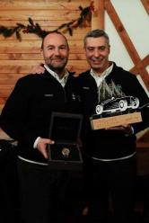 Nino Margiotta e Guido Urbini con i trofei conquistati alla Coppa delle Alpi
