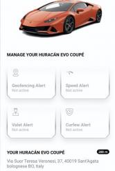 Tramite l’app Lamborghini Unica si possono monitorare diverse funzioni collegate alla vettura