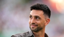  Former Elche CF Player, Javier Pastore, smiles prior to the LaLiga EA Sports match between Elche CF and Levante UD at Estadio Manuel Martinez Valero on August 29, 2025 in Elche, Spain. (Photo by Aitor Alcalde/Getty Images)