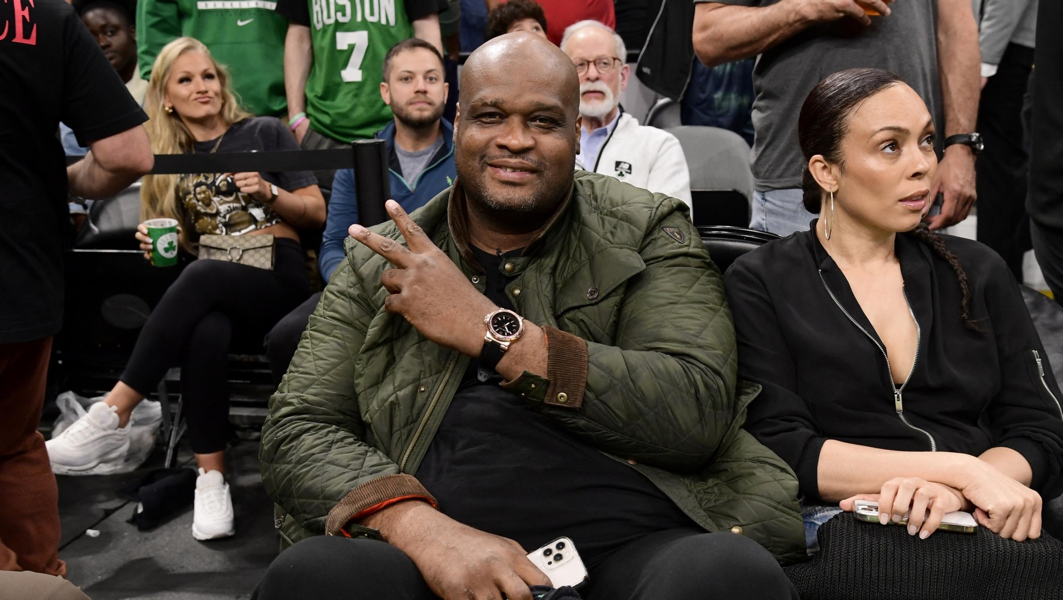 BOSTON, MA - MAY 19: Antoine Walker attends Game 2 of the 2023 NBA Playoffs Eastern Conference Finals between the Miami Heat and Boston Celtics on May 19, 2023 at the TD Garden in Boston, Massachusetts. NOTE TO USER: User expressly acknowledges and agrees that, by downloading and or using this photograph, User is consenting to the terms and conditions of the Getty Images License Agreement. Mandatory Copyright Notice: Copyright 2023 NBAE   Brian Babineau/NBAE via Getty Images/AFP (Photo by Brian Babineau / NBAE / Getty Images / Getty Images via AFP)
