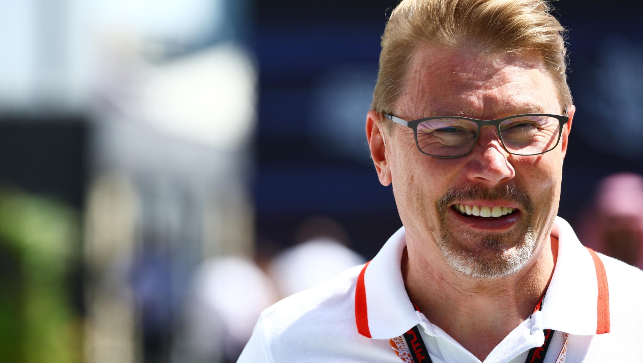 JEDDAH, SAUDI ARABIA - MARCH 17: Mika Hakkinen walks in the Paddock prior to practice ahead of the F1 Grand Prix of Saudi Arabia at Jeddah Corniche Circuit on March 17, 2023 in Jeddah, Saudi Arabia. (Photo by Mark Thompson/Getty Images)